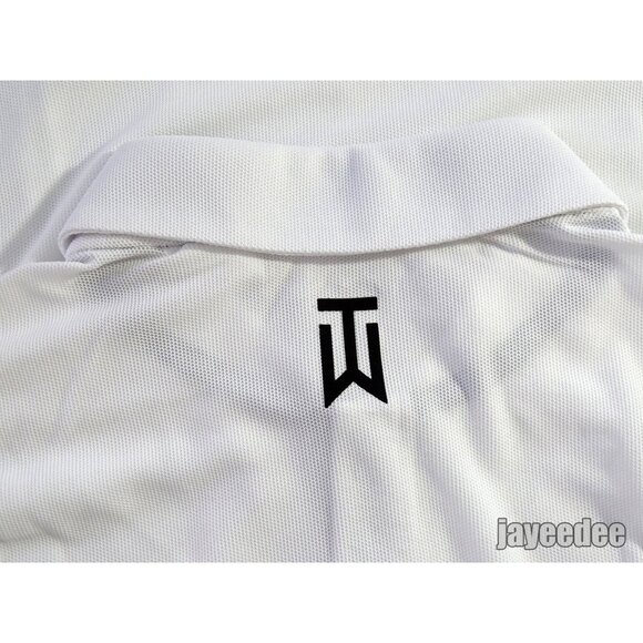 NIKE GOLF TIGER WOODS PIQUE POLO SHIRT CUSTOM ATHLETE EXCLUSIVE DR5314-100 WHITE - Picture 3 of 6